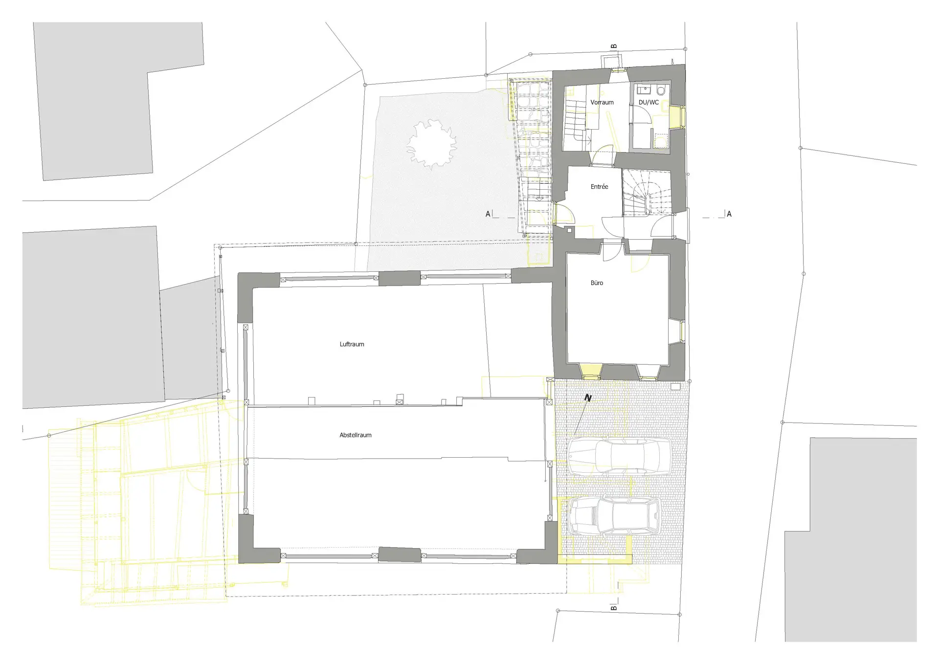 34_Sanierung und Umbau_Wohnhaus Dorfstrasse Almens_Grundriss Erdgeschoss